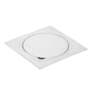 Geepas Round Floor Drain- GSW61115| High-Quality Stainless Steel Drain with Lid| Waste Water Drain for Bathroom, Kitchen| 150X150 MM| 20 Years Warranty| Silver