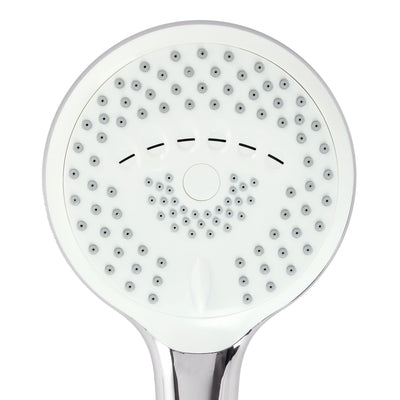 Geepas Curve Hand Shower- GSW61117| 12CM Diameter, 5 Functions, Easy-to-use Dial to change the functions| High-Quality Material,  Chrome Plated| | 3-Year Warranty