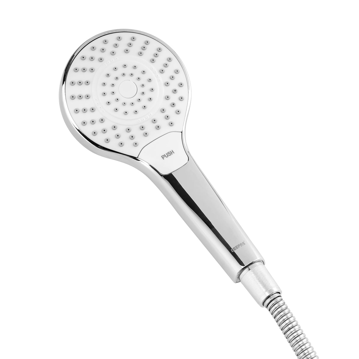 Geepas Orca Shower Set GSW61122 | Chrome Plated, High-Quality Material | Includes Sliding Bar with Holder, Soap Dish, Hand Shower, Hose & Plug | 3-Year Warranty