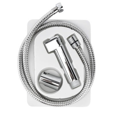 Geepas Juno Shattaf Set- GSW61127| Soft Spray Non-Stop Water Jet with Easy Switch On| High-Quality ABS Material, G1/2" Thread| 60-Degrees Celsius| For Bathroom Use|Silver