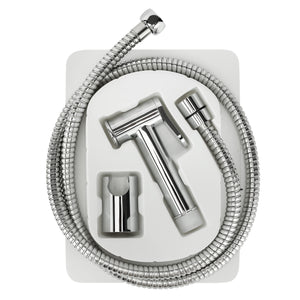 Geepas Cleo Shattaf Set GSW61129 | Soft Spray Non-Stop Water Jet with Easy Switch | Made of High-Quality ABS, G1/2" Thread | Suitable for 60°C Water | Silver