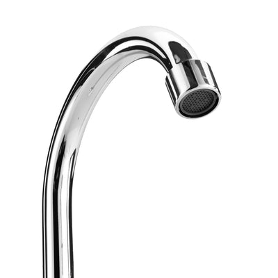 Geepas Deck Mounted Sink Tap GSW61137 | Single Hole Mount for Kitchen & Bathroom | Chrome Finish, Durable Quarter Turn Cartridge, Leak-Proof Handle, 360° Swivel Spout