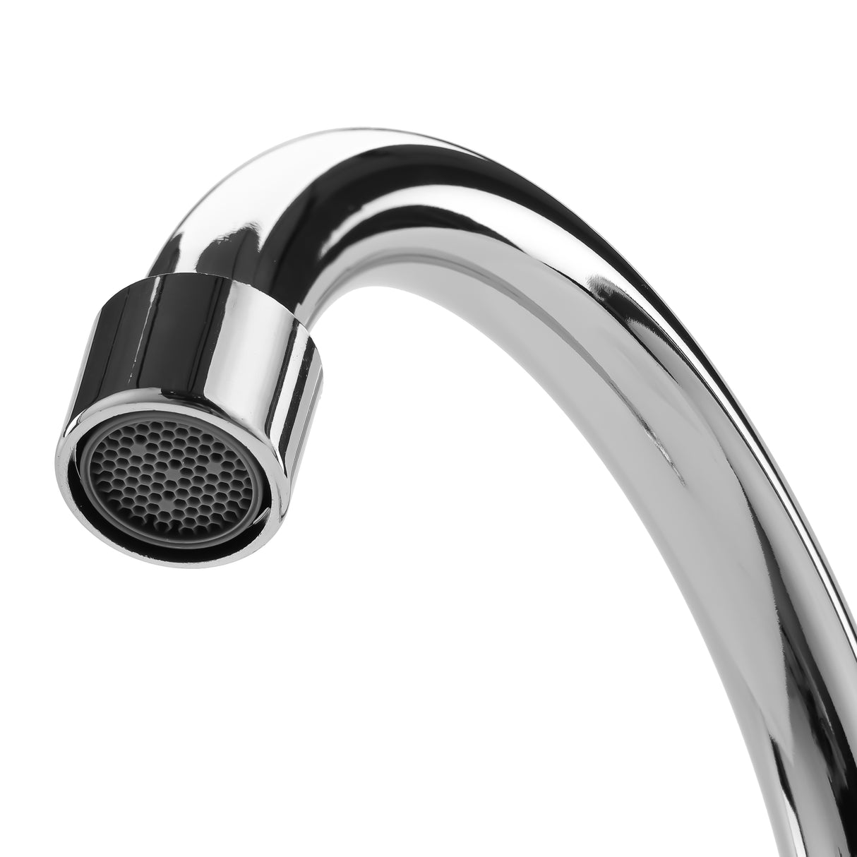 Geepas Wall Mounted Sink Tap GSW61139 | Single Hole Kitchen & Bathroom Tap | Chrome Finish, Durable Quarter Turn Cartridge, Leak-Proof Handle, 360° Swivel Spout