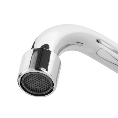 Geepas Wall Mounted Sink Tap GSW61140 | Single Hole Kitchen & Bathroom Tap | Chrome Finish, Durable Quarter Turn Cartridge, Leak-Proof Handle & 360° Swiveling Spout