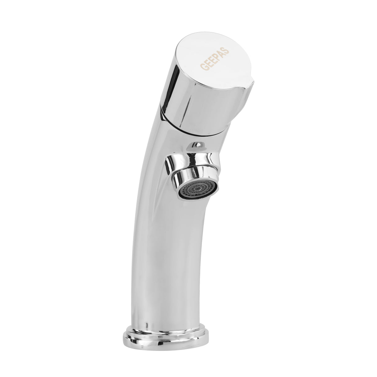 Geepas Deck Mounted Sink Tap- GSW61141| Quality Solid Brass Construction| Solid Metal Lever Knob with Chrome Finish| Turn Ceramic Brass Cartridge, Durable|1-Year Warranty
