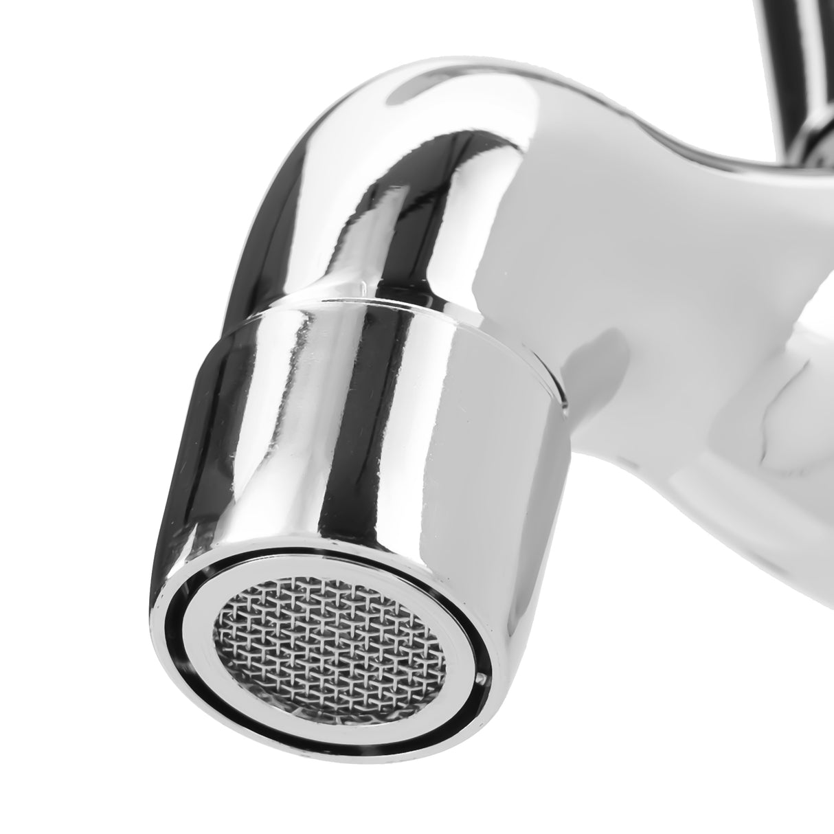 Geepas Wall Mounted Tap GSW61142 | Single Hole Bathroom & Lavatory Tap, Durable Brass with Chrome Finish, Ceramic Cartridge, Leak-Proof Solid Lever Handle,1 Year Warranty