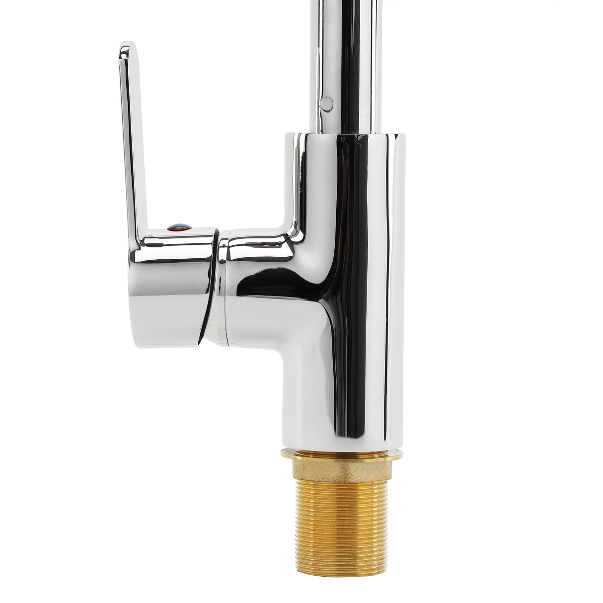 Geepas Single Lever Sink Mixer GSW61145 | Brass Deck Mounted Tap for Kitchen/Bathroom | Solid Handle, Ceramic Cartridge, Leak-Proof, 360° Swivel | 5-Year Warranty