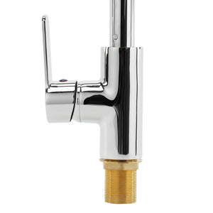 Geepas Single Lever Sink Mixer GSW61145 | Brass Deck Mounted Tap for Kitchen/Bathroom | Solid Handle, Ceramic Cartridge, Leak-Proof, 360° Swivel | 5-Year Warranty