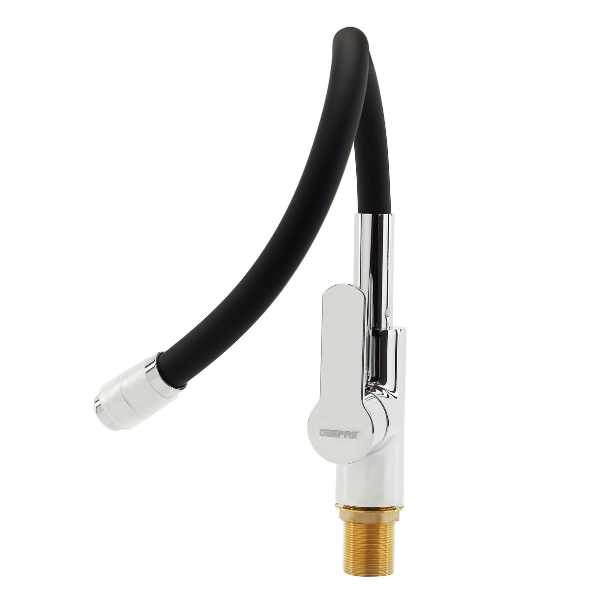 Geepas Single Lever Sink Mixer GSW61145 | Brass Deck Mounted Tap for Kitchen/Bathroom | Solid Handle, Ceramic Cartridge, Leak-Proof, 360° Swivel | 5-Year Warranty