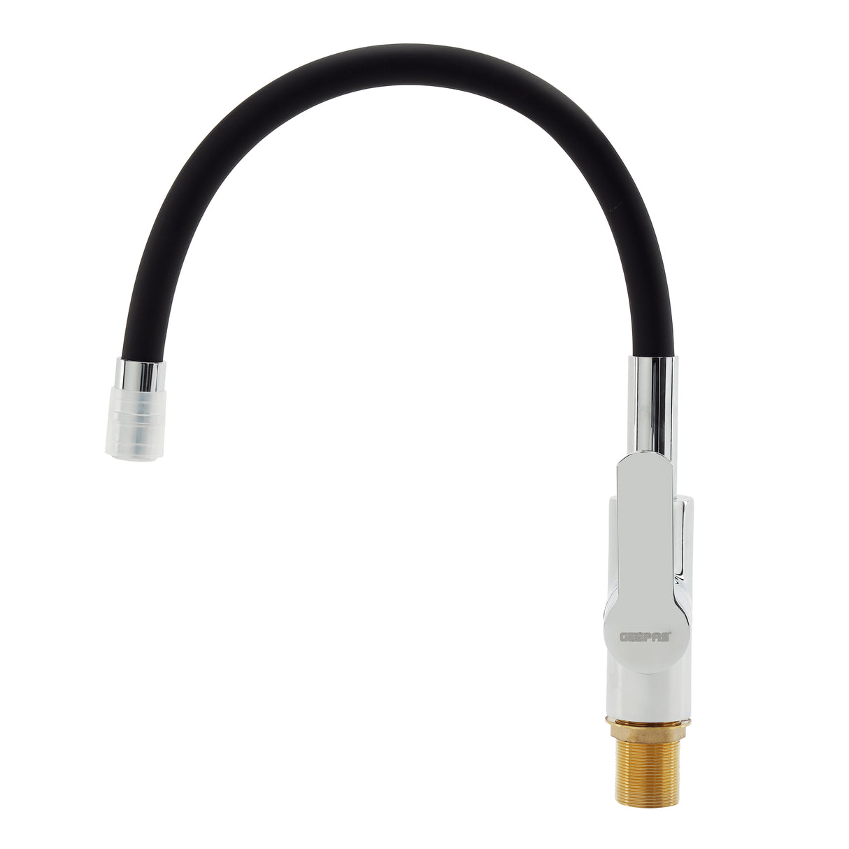 Geepas Single Lever Sink Mixer GSW61145 | Brass Deck Mounted Tap for Kitchen/Bathroom | Solid Handle, Ceramic Cartridge, Leak-Proof, 360° Swivel | 5-Year Warranty
