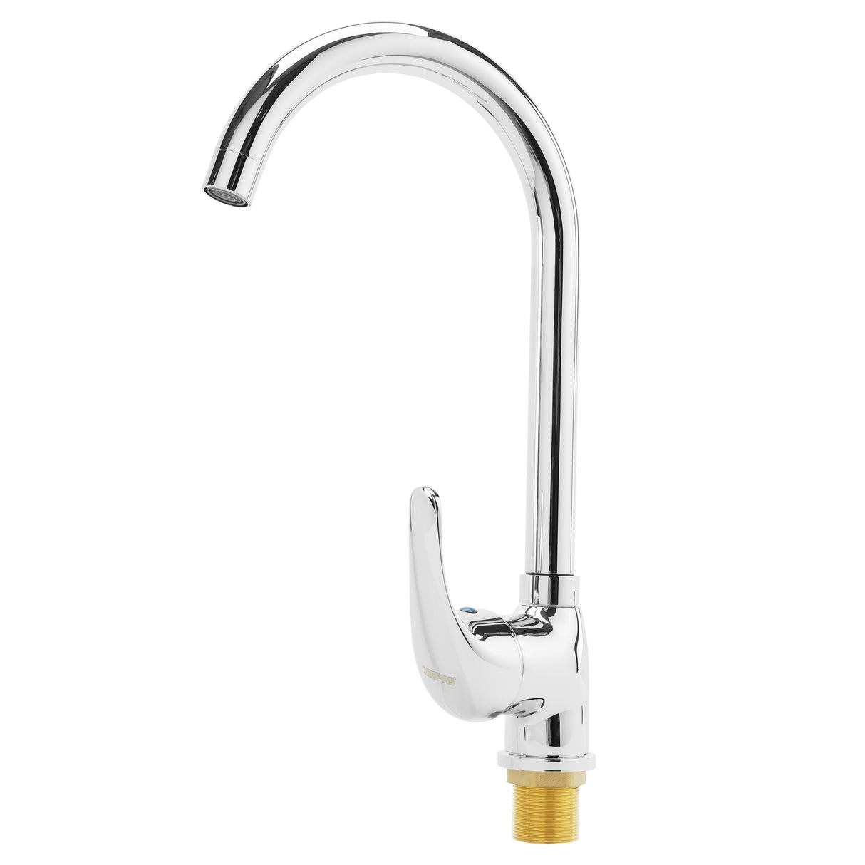 Geepas Sink Mixer GSW61147 | Brass Deck Mounted Tap for Kitchen & Bathroom | Durable Lever Handle | Ceramic Cartridge | 360° Swivel Spout | Leak-Proof | 5-Years Warranty