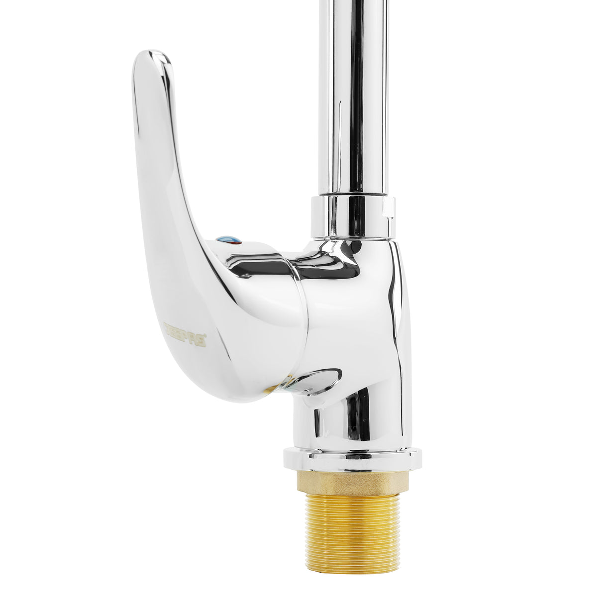 Geepas Sink Mixer GSW61147 | Brass Deck Mounted Tap for Kitchen & Bathroom | Durable Lever Handle | Ceramic Cartridge | 360° Swivel Spout | Leak-Proof | 5-Years Warranty