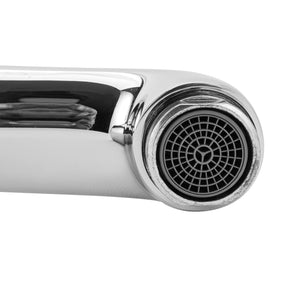 Geepas Single Lever Wash Basin Mixer- GSW61163 | Brass Deck Mount Tap, Solid Metal Handle, Ceramic Disc Cartridge, Leak-Proof Design, Chrome Finish, 5-Year Warranty