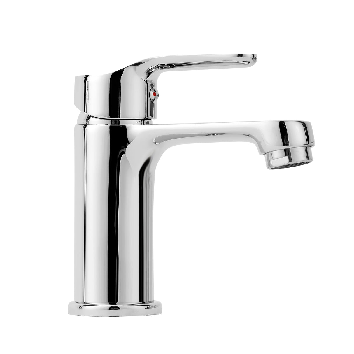 Geepas Single Lever Wash Basin Mixer- GSW61163 | Brass Deck Mount Tap, Solid Metal Handle, Ceramic Disc Cartridge, Leak-Proof Design, Chrome Finish, 5-Year Warranty