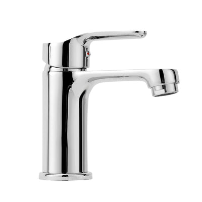 Geepas Single Lever Wash Basin Mixer- GSW61163 | Brass Deck Mount Tap, Solid Metal Handle, Ceramic Disc Cartridge, Leak-Proof Design, Chrome Finish, 5-Year Warranty