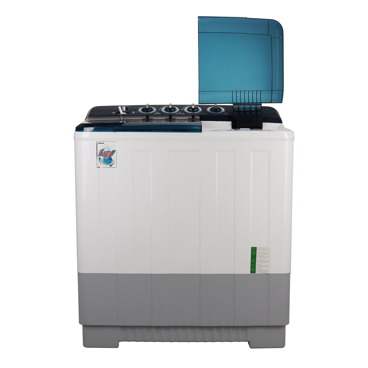 Geepas GSWM6491 Semi Automatic Washing Machine | 20Kg Capacity| Big Pulsator| Transparent Window| Jet Waterfall Spray|  High Efficiency Magic Filter | 1 Year Warranty