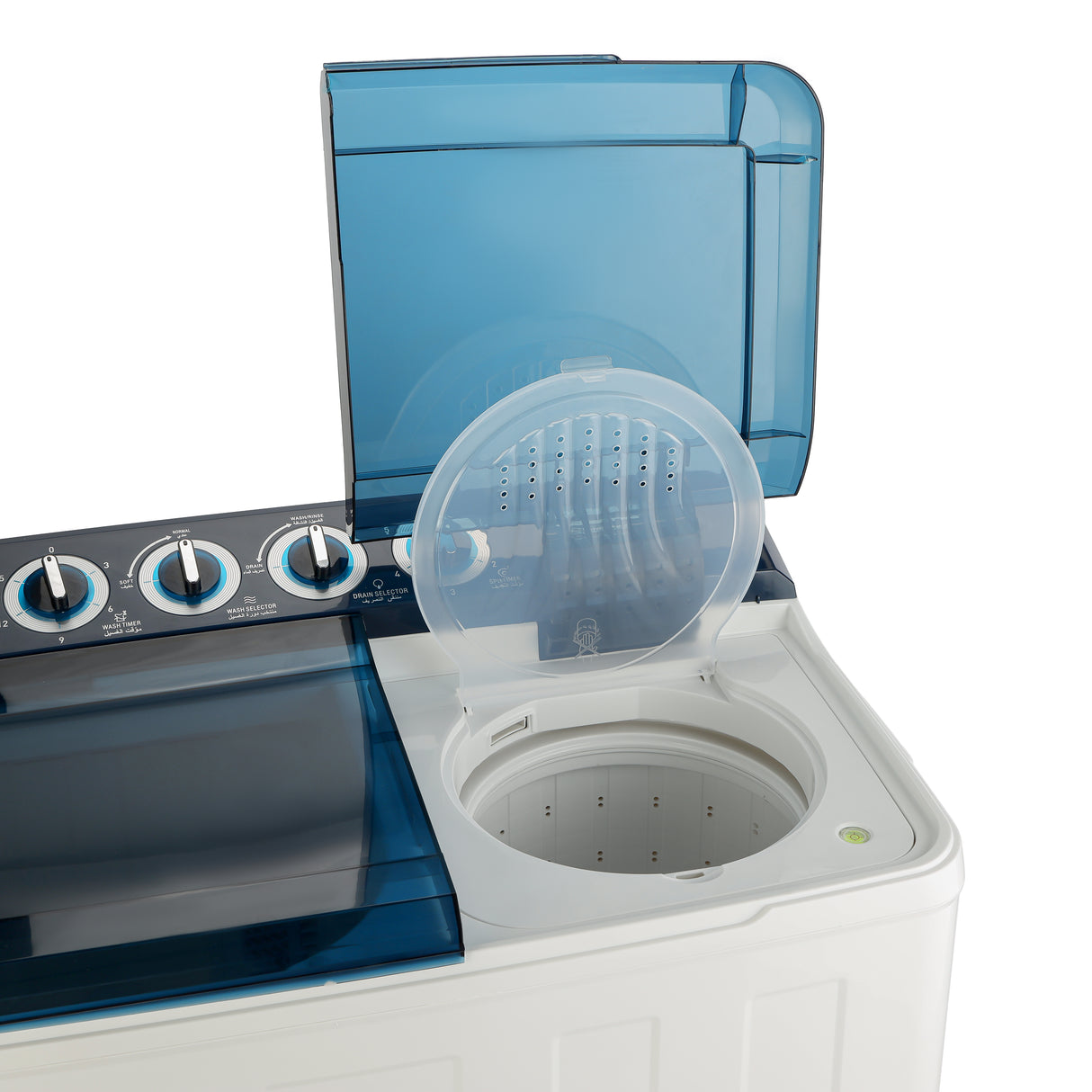 Geepas GSWM6491 Semi Automatic Washing Machine | 20Kg Capacity| Big Pulsator| Transparent Window| Jet Waterfall Spray|  High Efficiency Magic Filter | 1 Year Warranty