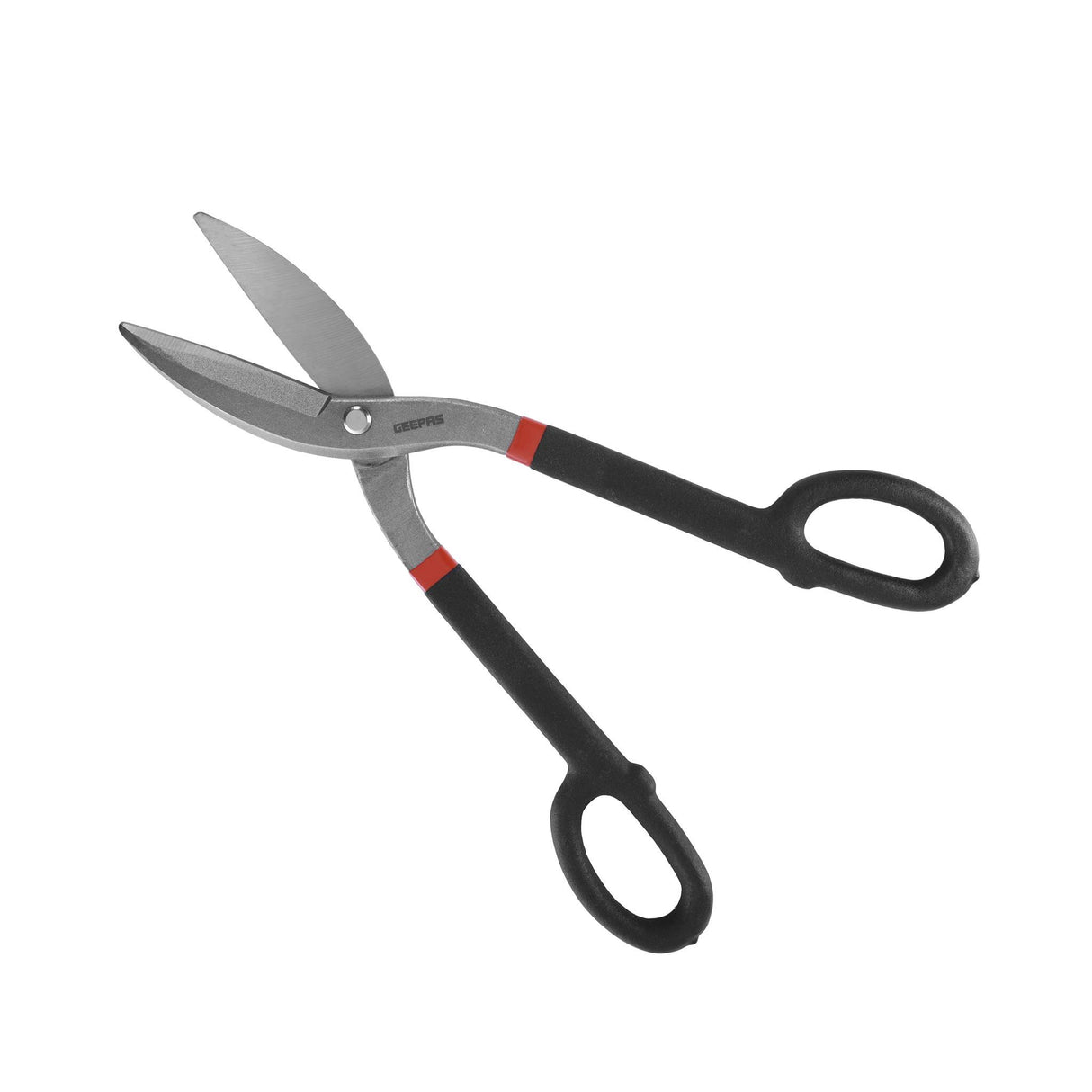 Geepas GT59044 10-Inch Tin Snip (250mm) |  Drop-Forged Steel Metal Cutting Shears |  Heavy-duty drop-forged steel | Precision ground cutting blades | Large handle loops