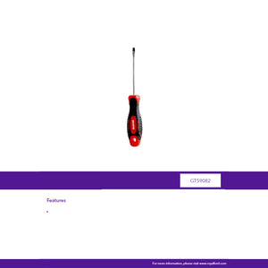 Geepas GT59082 Slotted Screwdriver 3 x 100mm | Chrome Vanadium Steel Blade | Ergonomic Grip |Hardened and wear-resistant tip |  Lightweight and easy-to-handle Design