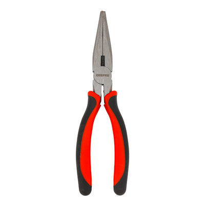 Geepas GT59110 8-Inch Long Nose Plier |Carbon Steel Precision Pliers |Precision-machined jaws |Polished head | Ergonomic soft-grip handles | Ideal for electrical repairs