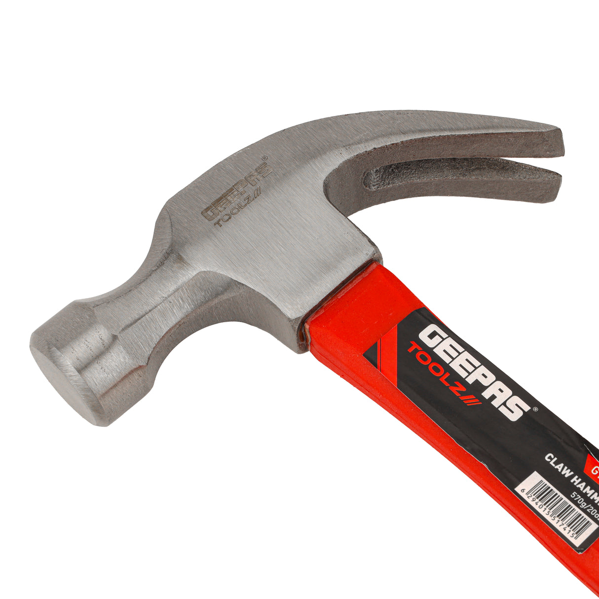 Geepas GT59121 Claw Hammer with Fibre Handle | Drop Forged Carbon Steel Hammer with Ergonomic Non-Slip Grip | Perfect for Carpentry, Construction & General Repairs