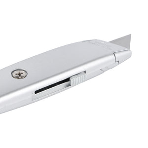 Geepas GT59233 19mm Utility Knife | Heavy-Duty Retractable Cutter with Sharp Snap-Off Blade | Durable Metal Body | Precision Cutting Tool for DIY, Home & Workshop Use