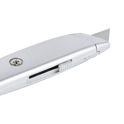 Geepas GT59233 19mm Utility Knife | Heavy-Duty Retractable Cutter with Sharp Snap-Off Blade | Durable Metal Body | Precision Cutting Tool for DIY, Home & Workshop Use