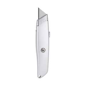 Geepas GT59233 19mm Utility Knife | Heavy-Duty Retractable Cutter with Sharp Snap-Off Blade | Durable Metal Body | Precision Cutting Tool for DIY, Home & Workshop Use