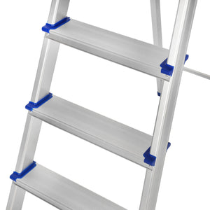 Geepas Toolz GT59484 Aluminium Household 5 Steps Ladder  | Heavy-Duty Folding Home Step Ladder | Anti-Slip Steps | Stable Frame and 150kg Load Capacity | Lightweight
