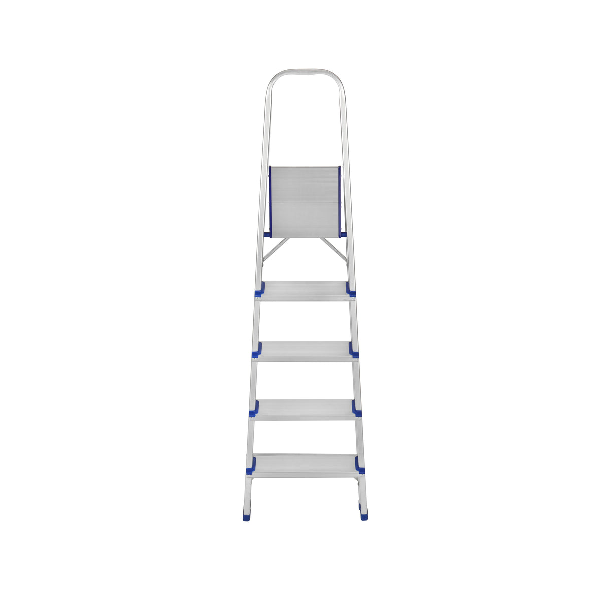 Geepas Toolz GT59484 Aluminium Household 5 Steps Ladder  | Heavy-Duty Folding Home Step Ladder | Anti-Slip Steps | Stable Frame and 150kg Load Capacity | Lightweight