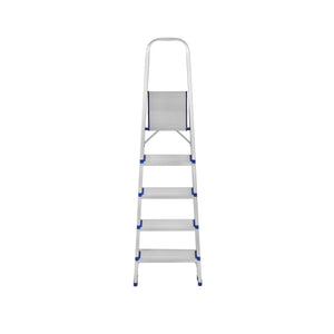 Geepas Toolz GT59484 Aluminium Household 5 Steps Ladder  | Heavy-Duty Folding Home Step Ladder | Anti-Slip Steps | Stable Frame and 150kg Load Capacity | Lightweight