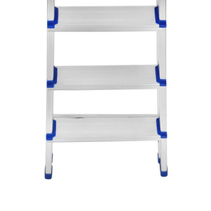 Geepas Toolz GT59484 Aluminium Household 5 Steps Ladder  | Heavy-Duty Folding Home Step Ladder | Anti-Slip Steps | Stable Frame and 150kg Load Capacity | Lightweight
