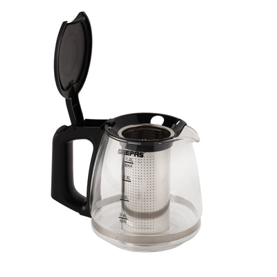 Geepas 2 In 1 Digital Tea Maker - Stainless Steel Filter | Temperature Adjusting, Boil-Dry Protection | 400W & 1800W | 2 Years Warranty
