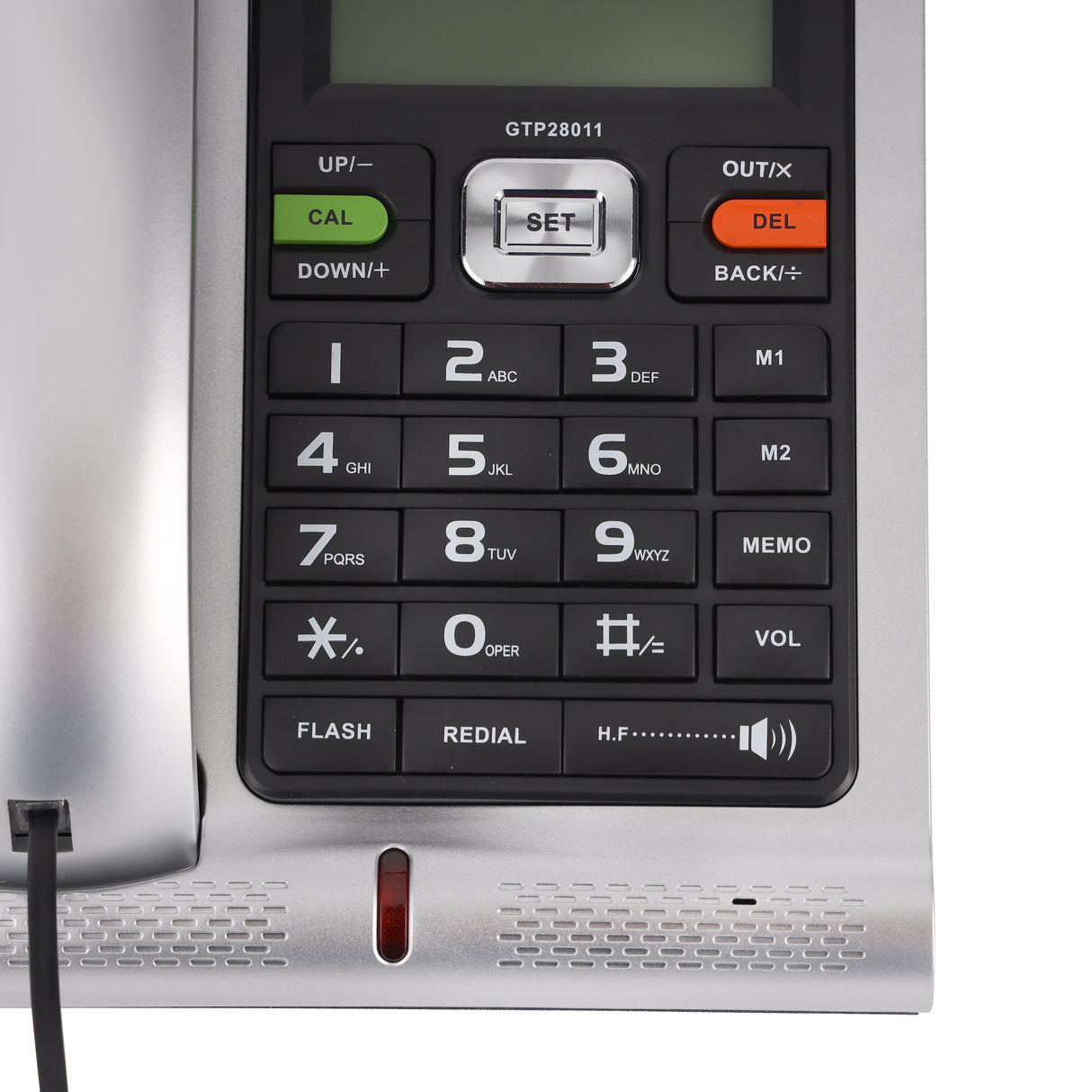 Geepas GTP28011 Executive Telephone with Caller ID | 16 Digit LCD Display | White Backlight| Hands-Free Function| 16 Ringtones| FSK/DTMF Desk Phone for Office & Home Use