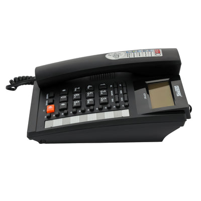 Geepas GTP7187 Executive Telephone with Caller ID | 16 Digit LCD Display | Blue Backlight|  Hands-Free Function| 16 Ringtones| FSK/DTMF Desk Phone for Home & Office Use