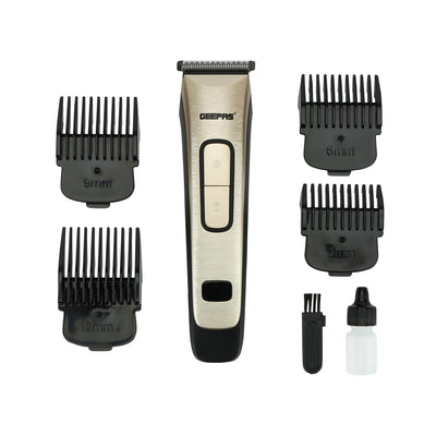 Geepas GTR1383N Rechargeable Hair Clipper | Precision Steel Blade| Fast Charging| Cordless Design| USB Charging Support | High-Performance Battery | 2-Year Warranty