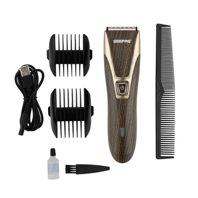 Geepas GTR31N Rechargeable Hair Clipper | Stainless Steel Blade| 600mAh Rechargeable Battery| Cordless Operation| Precision Cutting| Easy Maintenance| 2-Year Warranty