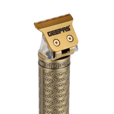 Geepas GTR56011 Rechargeable Digital Hair Trimmer | LED Display| Adjustable Cutter Head|  Low Noise Motor| Type-C Charging|  Metal Body|  2-Hour Runtime| Professional Use