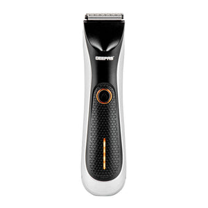 Geepas GTR56024 Pro Shield 1.0 Trimmer | Waterproof Cordless Hair & Beard Trimmer with Dual Turbo Speed| 60min Runtime| LED Light| USB Charging & Stainless Steel Blades