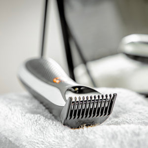 Geepas GTR56024 Pro Shield 1.0 Trimmer | Waterproof Cordless Hair & Beard Trimmer with Dual Turbo Speed| 60min Runtime| LED Light| USB Charging & Stainless Steel Blades