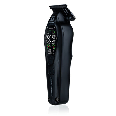 Geepas GTR56035UK Professional Digital Hair Trimmer |  DLC Stainless Steel Blade |  1400mAh Rechargeable Battery & 3 Speed Settings  | Corded & Cordless Operation