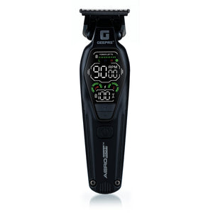 Geepas GTR56035UK Professional Digital Hair Trimmer |  DLC Stainless Steel Blade |  1400mAh Rechargeable Battery & 3 Speed Settings  | Corded & Cordless Operation