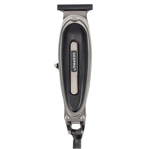 Geepas GTR56044 Rechargeable Hair Clipper |Zero-Cut Stainless Steel T-Blade| LED Display| Li-ion Battery|Type-C Charging| Metal Body| Leather Touch Decor| 2-Year Warranty