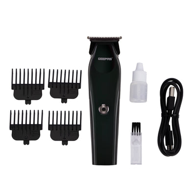 Geepas GTR56047 Digital Rechargeable Trimmer | LED Display | Type-C Charging | titanium-coated stainless steel blades | LED digital display | 4 guide comb attachments