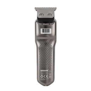 Geepas GTR57508 Rechargeable Hair/Beard Trimmer | Waterproof IPX7| 180 Mins Runtime| 1200mAh Li-ion Battery| Washable Blades & Multiple Length Settings | 2 Years Warranty