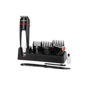 Geepas GTR8128 7-in-1 Grooming Kit with Precision Trimmer | USB & Type-C Charging | 600mAh Li-ion Battery | Multi-Function Beard Hair Trimmer for Men Grooming Use