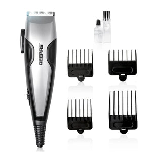 Geepas GTR8654 AC Hair Clipper | Ceramic Blade| Adjustable Cutting Length| Powerful Motor| Low Noise Design| Durable Build| Professional Performance for Salon & Home Use