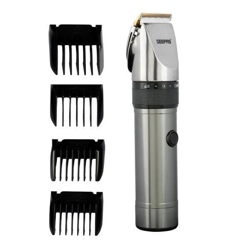 Geepas GTR8711 Rechargeable Professional Hair Clipper | 2000mAh Lithium Battery| 4H Working Time| Fast Charging | Indicator Light| Ergonomic Design | Durable ABS Body
