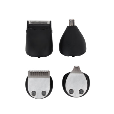 Geepas 11-in-1 Rechargeable Grooming Set- GTR8724/ with 5 Interchangeable Heads and 4 Comb Attachments, Stainless Steel Blades, Perfect for Home and Professional Styling