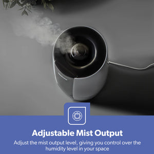 Geepas Ultrasonic Humidifier- GUH63072UK/ 2.6 L Water Tank, Touch Panel Control/ Cool Mist Operation, 360° Rotatable Nozzle/ Multiple Functions/ 2 Years Warranty, White